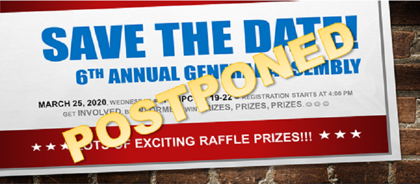 COVID-19 Advisory #8: General Assembly Postponement