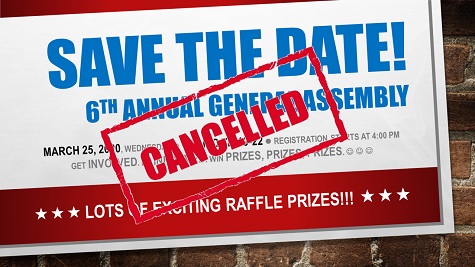 COVID-19 Advisory #10: Annual General Assembly Meeting Cancellation